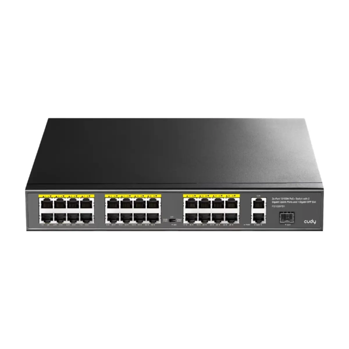 Cudy 24-Port PoE+ Switch – 2 Gigabit 1SFP Ports 300W | FS1026PS1