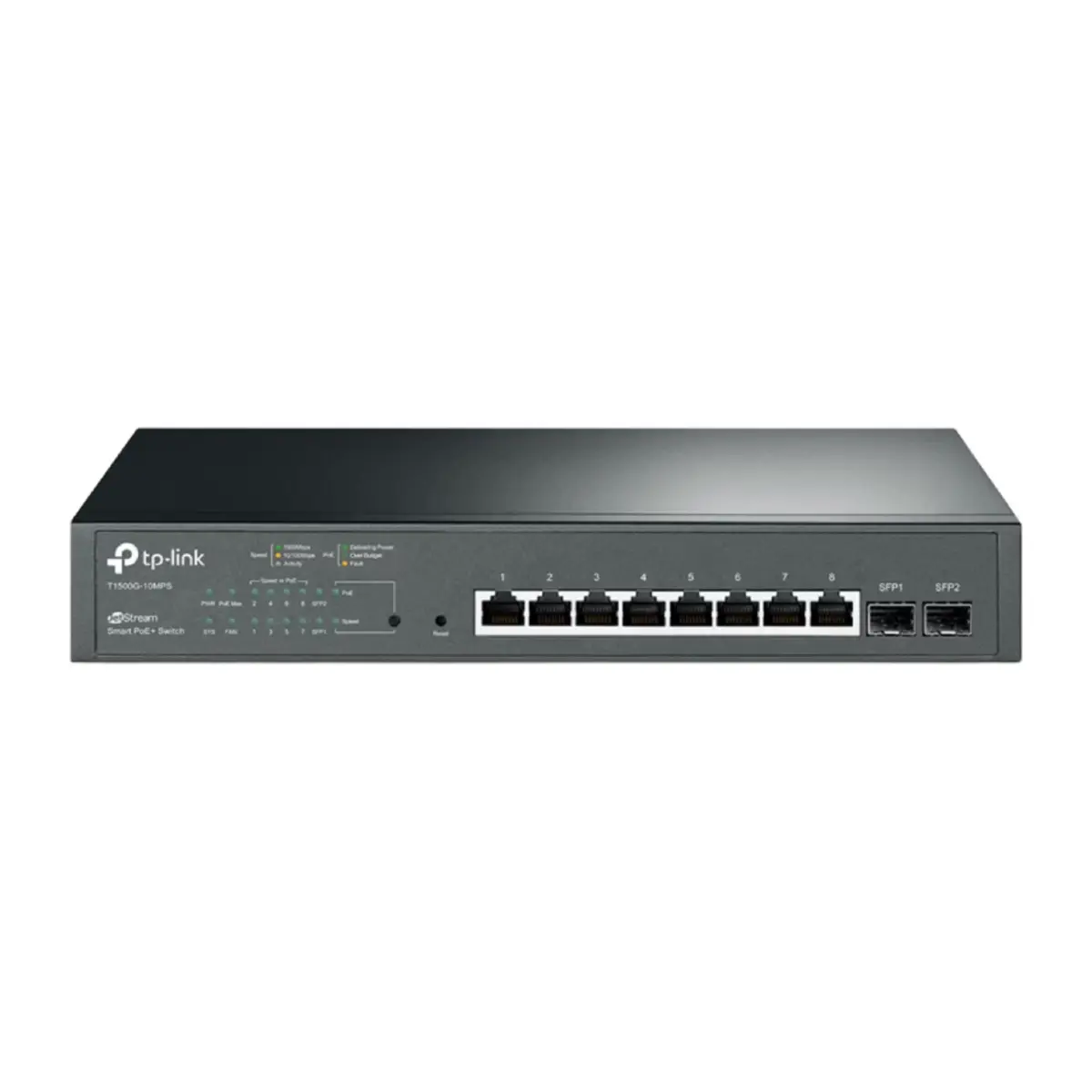 TP-Link JetStream 8-Port Gigabit Smart PoE+ Switch with 2 SFP Slots | T1500G-10MPS