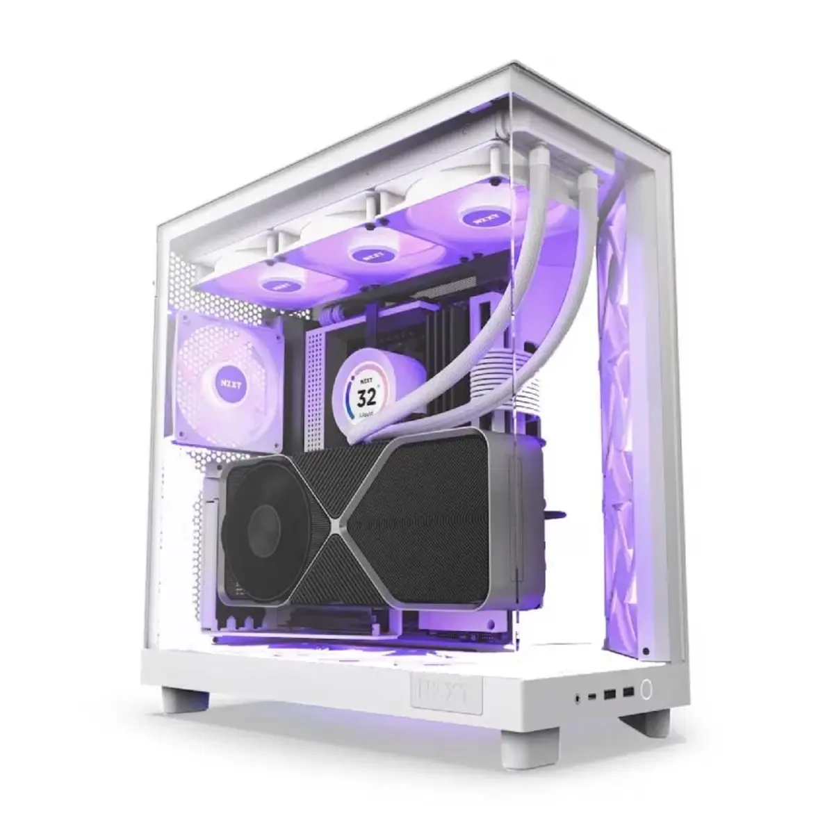 NZXT H6 Flow RGB White Compact Mid-tower Airflow Case | CC-H61FW-R1