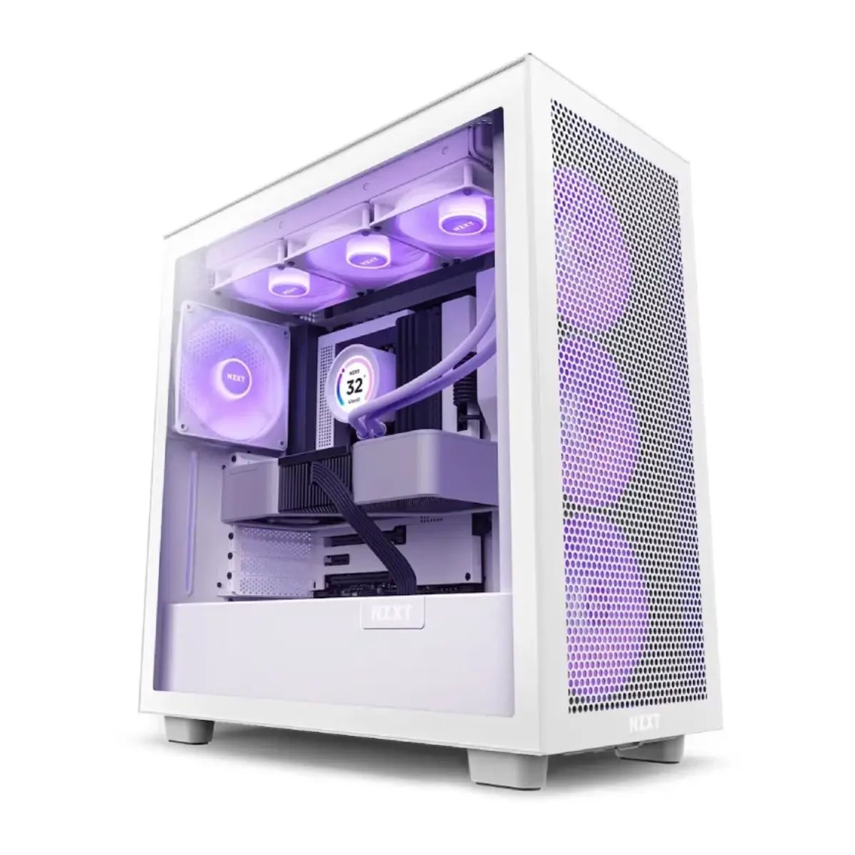 NZXT H7 Flow RGB White Mid-Tower Airflow Case | CM-H71FW-R1