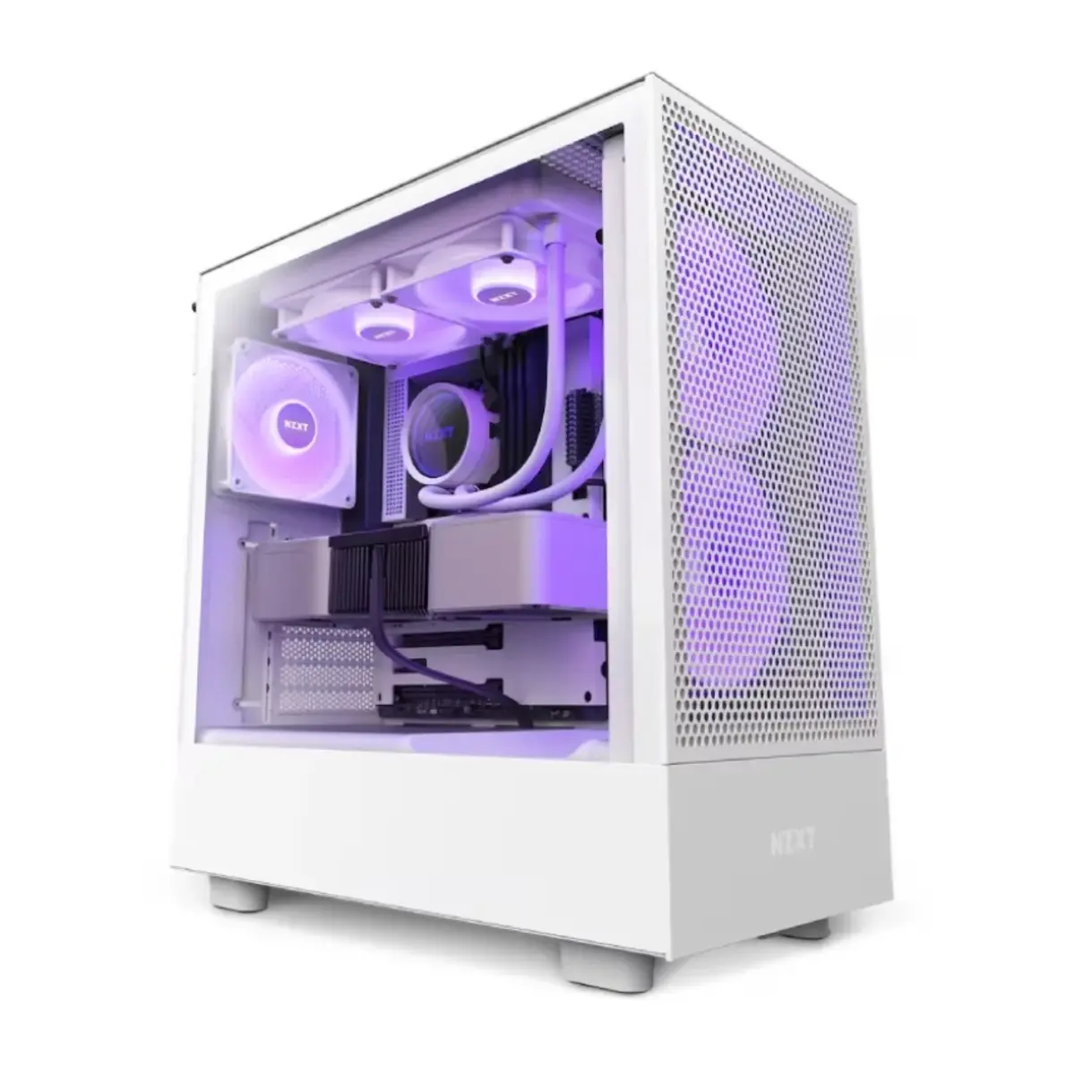 NZXT H5 Flow RGB White Compact Mid-tower Airflow Case | CC-H51FW-R1