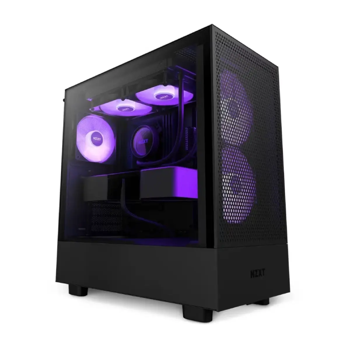 NZXT H5 Flow RGB Black Compact Mid-tower Airflow Case | CC-H51FB-R1