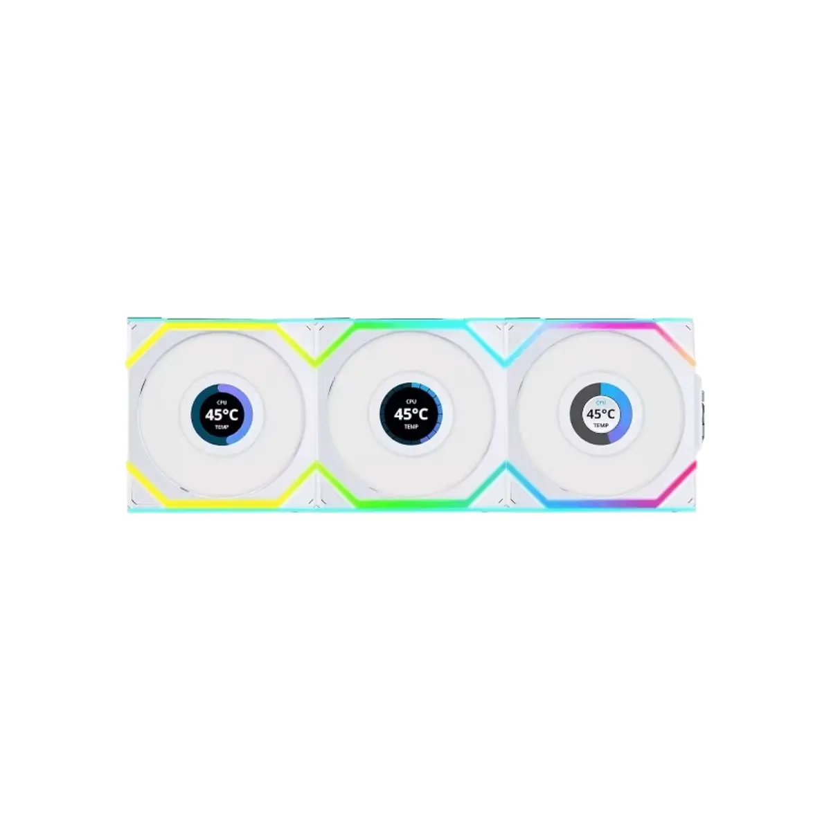 Lian Li UNI FAN SL Wireless LCD 120 White Triple Pack With Controller