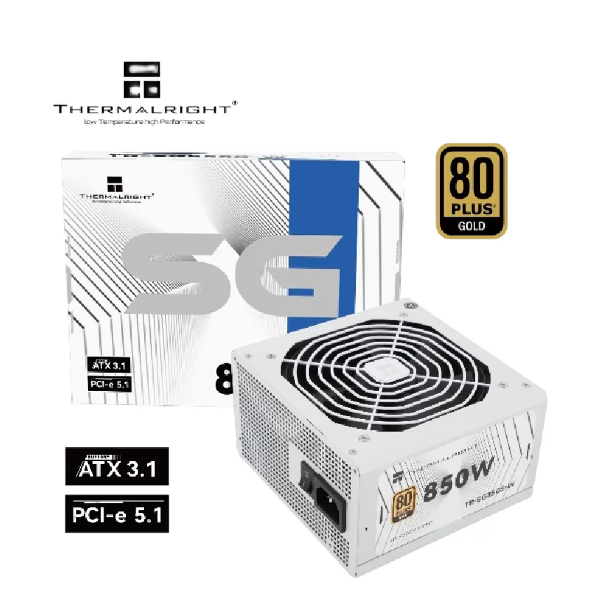 Thermalright TR-SG850S-W 850W Gold ATX 3.1 PSU White Color