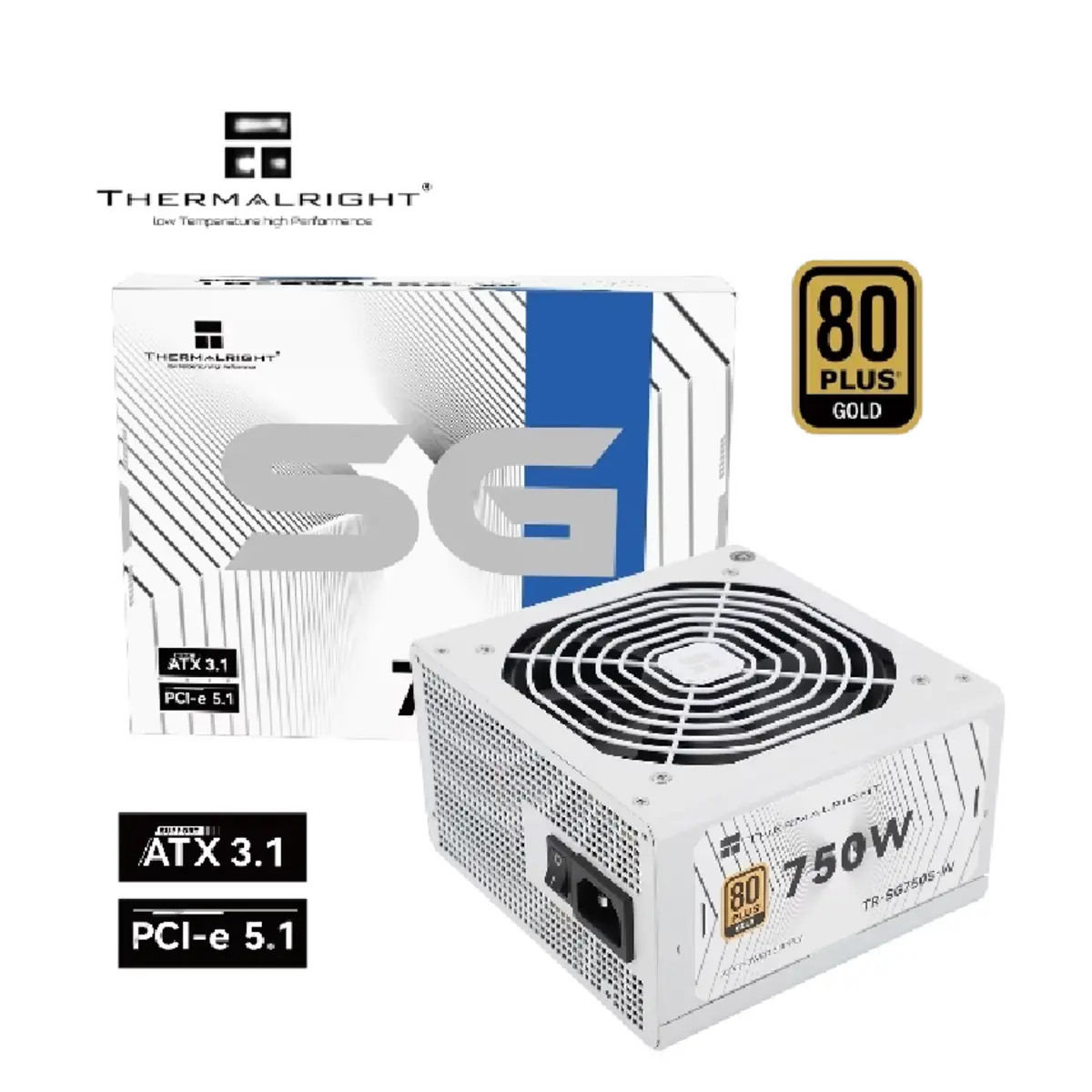 Thermalright TR-SG750S-W 750W Gold ATX 3.1 PSU White Color