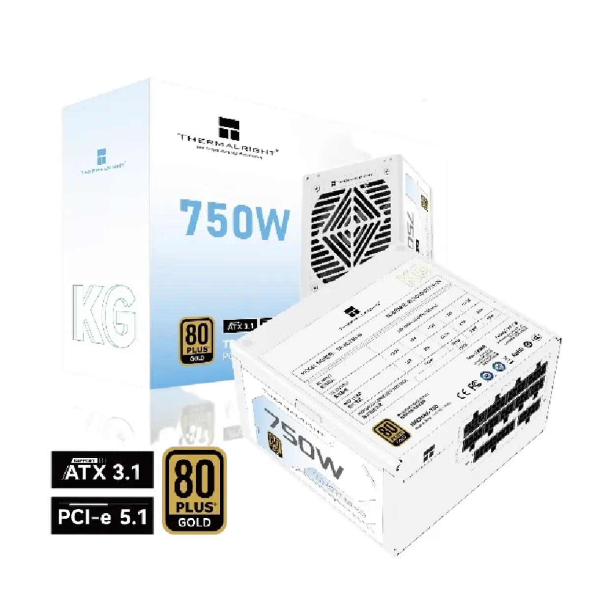 Thermalright KG-750 750W Gold Fully Modular ATX 3.1 PSU White Color