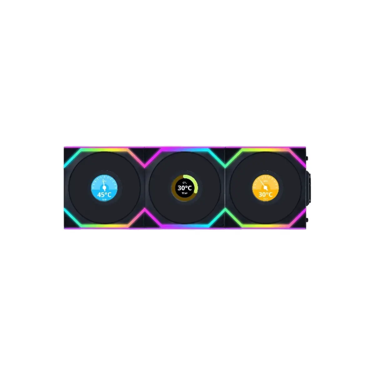 Lian Li UNI FAN SL Wireless LCD 120 Black Triple Pack With Controller