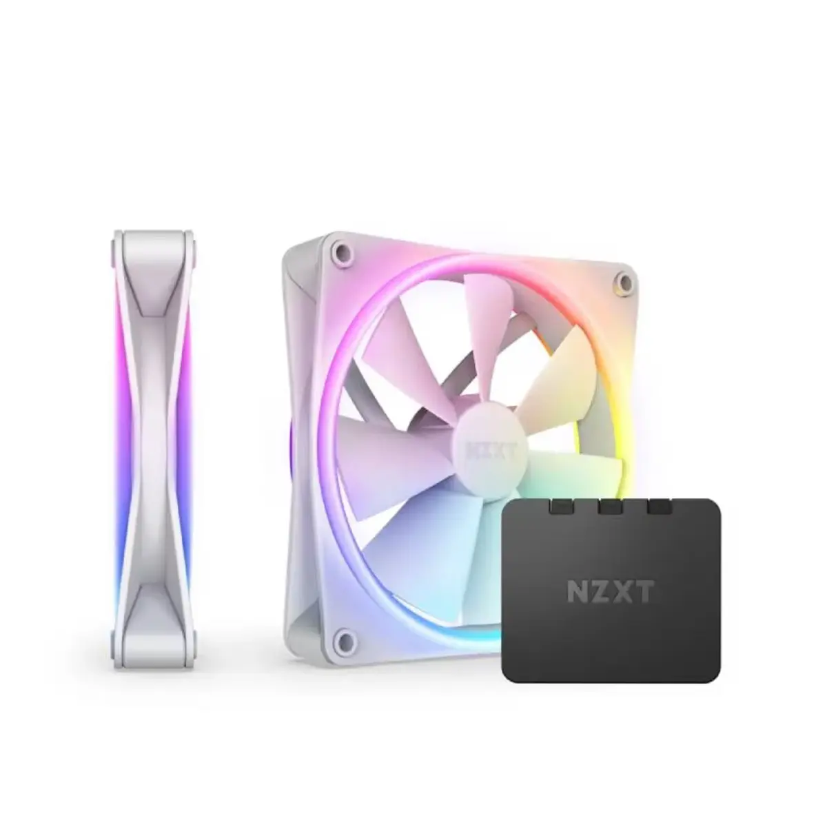 NZXT F140 RGB DUO Twin Pack White | RF-D14DF-W1