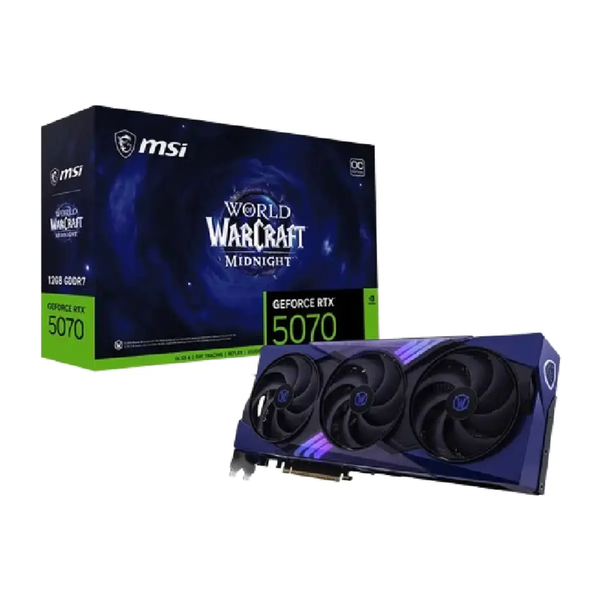 MSI GeForce RTX 5070 12GB World of Warcraft MIDNIGHT VOID EDITION OC | 1 Years Warranty