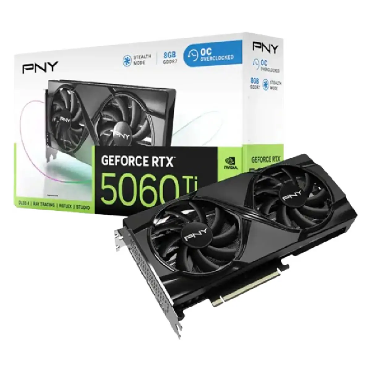 PNY GeForce RTX 5060 Ti 8GB OC Dual Fan GPU NVIDIA Blackwell Architecture | VCG5060T8DFXPB1-O
