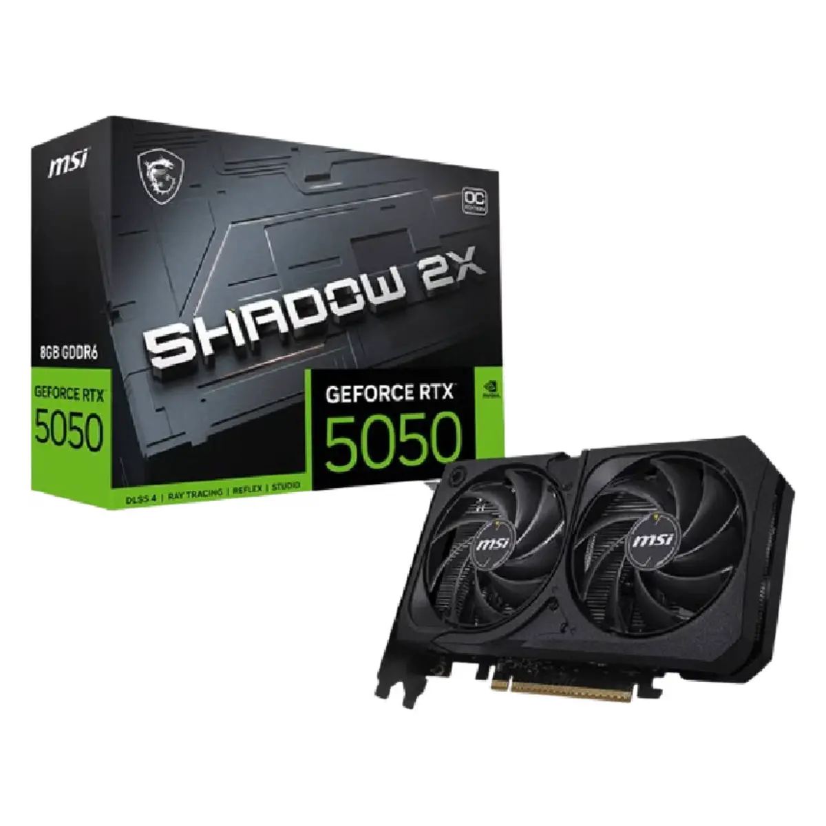 MSI GeForce RTX 5050 8G SHADOW 2X OC 8GB GDDR6 Graphics Card