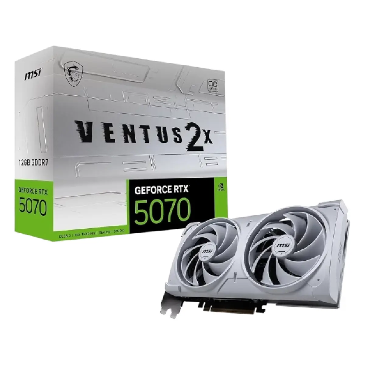 GeForce RTX 5070 12G VENTUS 2X OC WHITE | 912-V532-010 | 1 Year Warranty