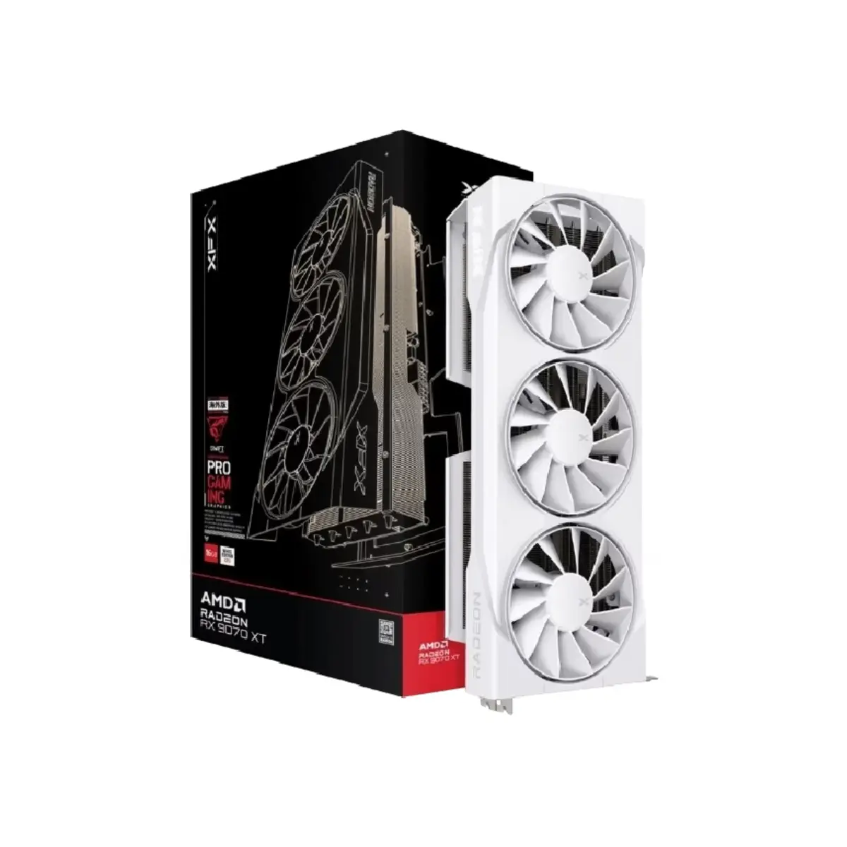 XFX Swift AMD Radeon RX 9070XT White Triple Fan Gaming Edition | 1 Years Warranty | Tax Included