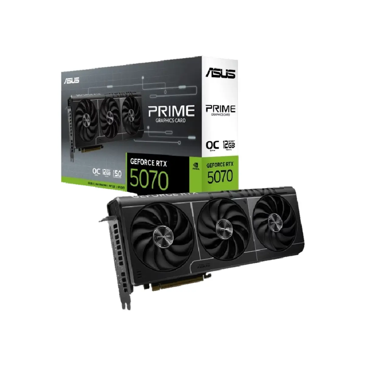ASUS Prime GeForce RTX 5070 12GB GDDR7 OC Edition With Triple Axial-Tech Fans
