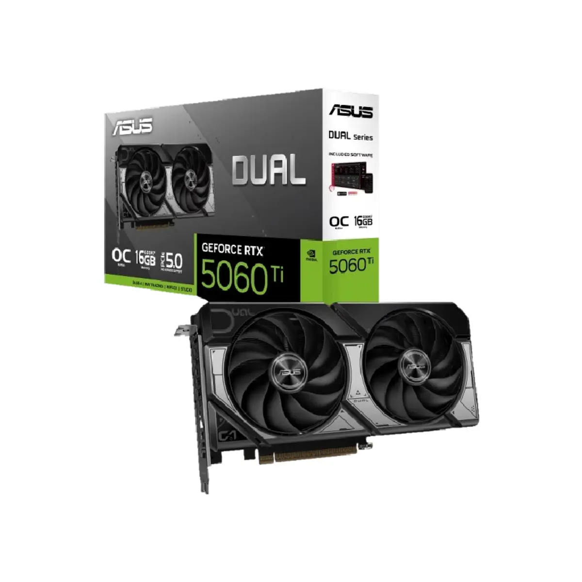 ASUS Dual GeForce RTX 5060 Ti 16GB GDDR7 OC Edition Graphics Card