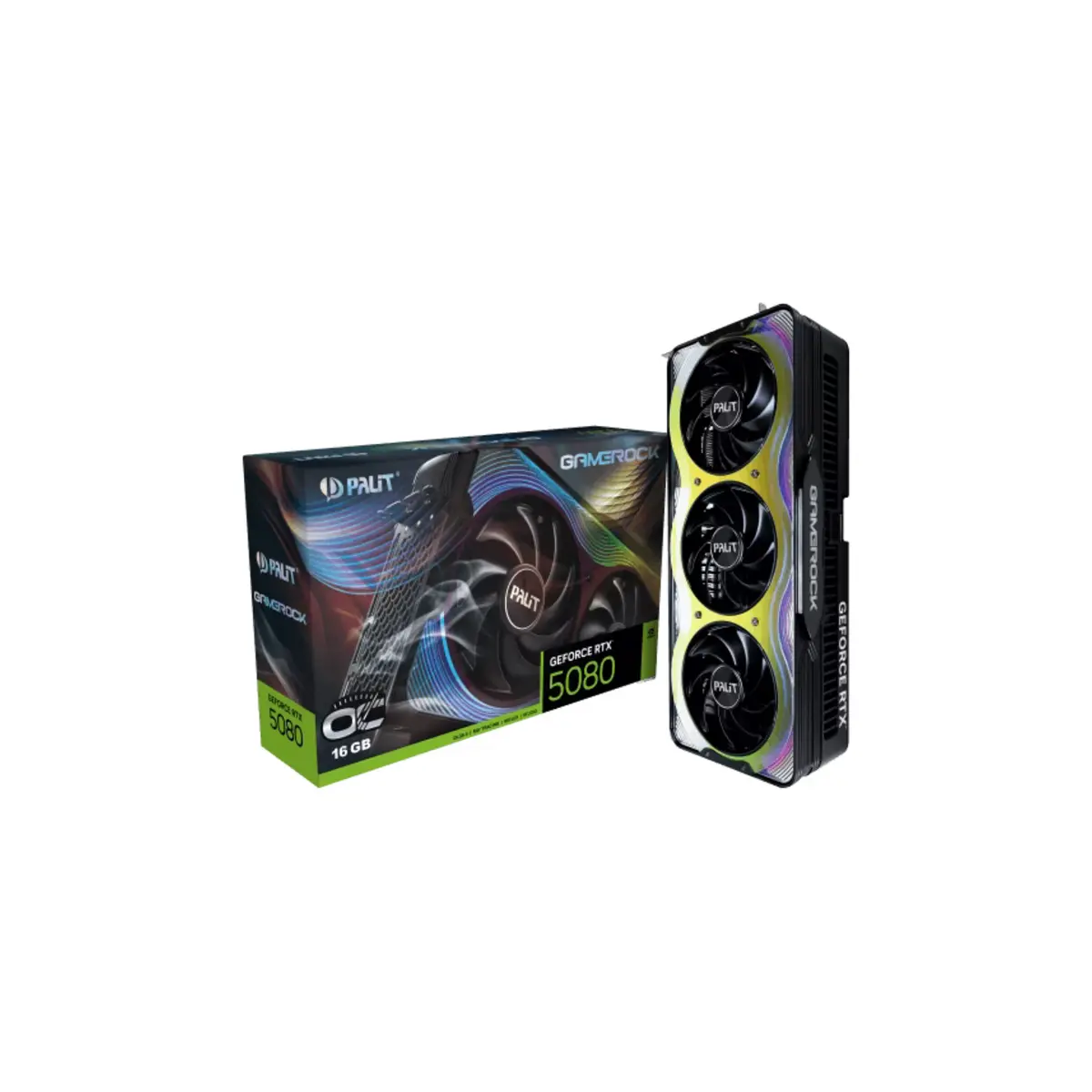 Palit GeForce RTX 5080 GameRock OC 16GB Graphics Card | NE75080T19T2-GB2030Gv | Tax Included