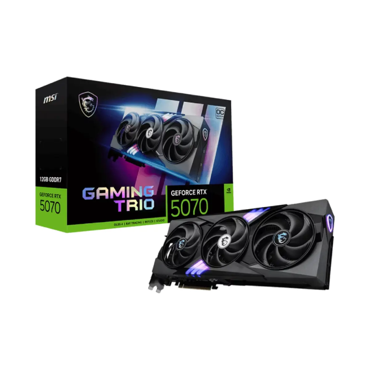 MSI GeForce RTX 5070 GAMING TRIO OC 12GB GDDR7 Graphics Card With Blackwell Architecture, DLSS 4 | 1 Years Warranty