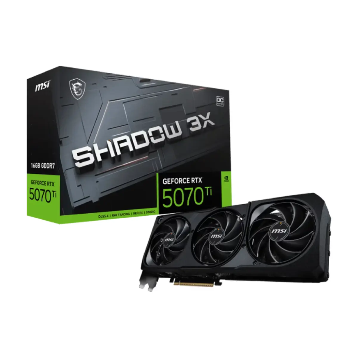 MSI GeForce RTX 5070Ti 16G SHADOW 3X OC Graphics Card | 3 Years Warranty