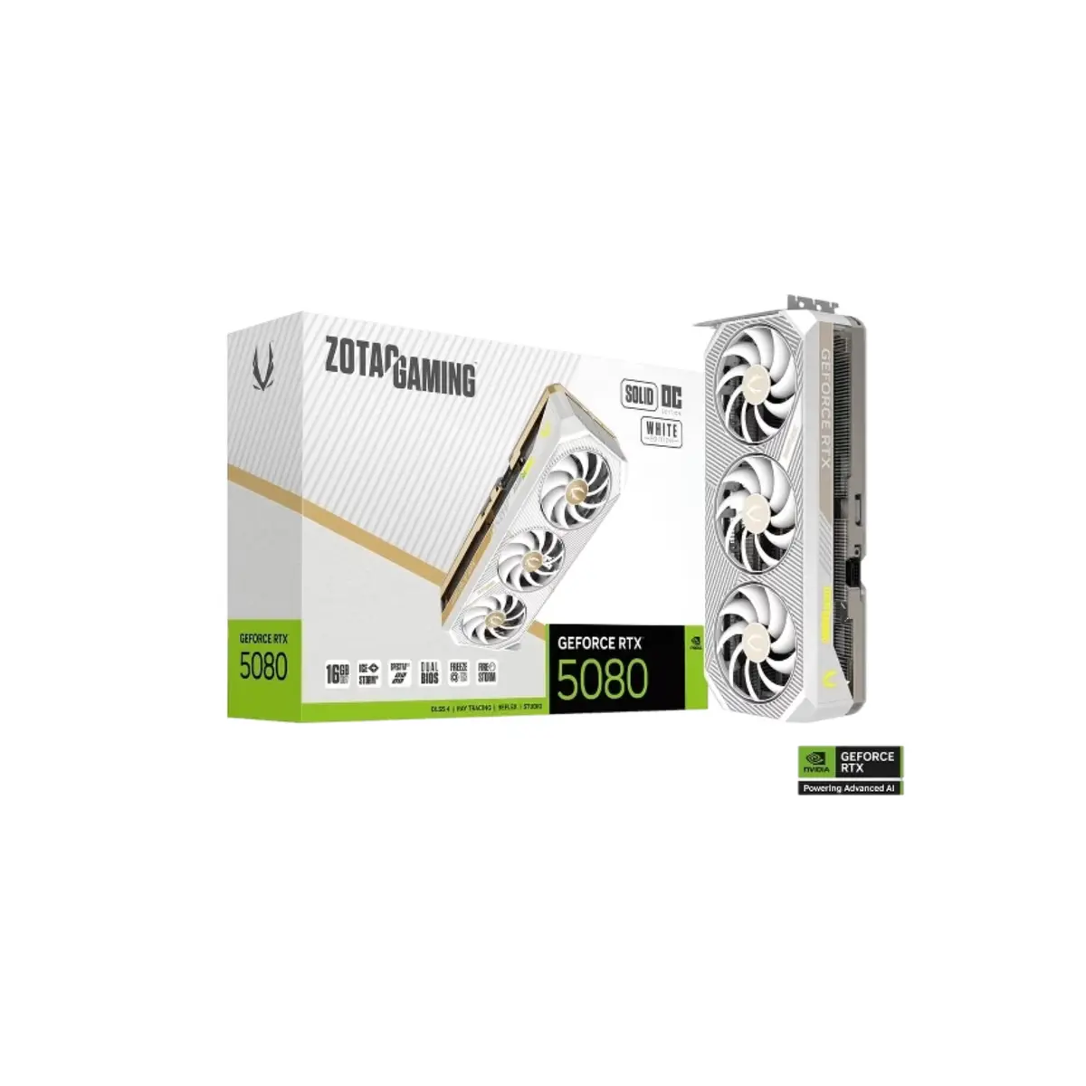 ZOTAC GAMING GeForce RTX 5080 SOLID OC White Edition Graphics Card | ZT-B50800Q-10P | Tax Free