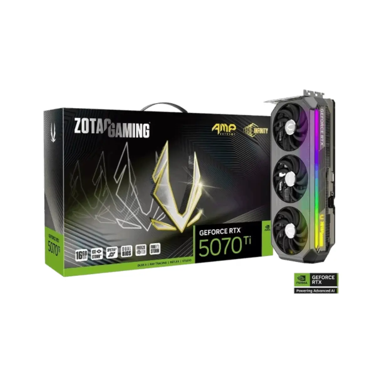 ZOTAC GAMING GeForce RTX 5070 Ti AMP Extreme INFINITY Graphics Card | Tax Included