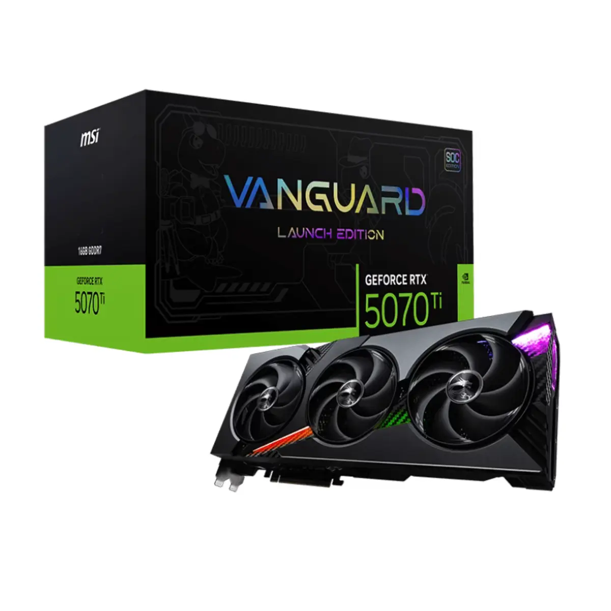 MSI GeForce RTX 5070 Ti 16G VANGUARD SOC LAUNCH EDITION Graphics Card | 2 Years Warranty