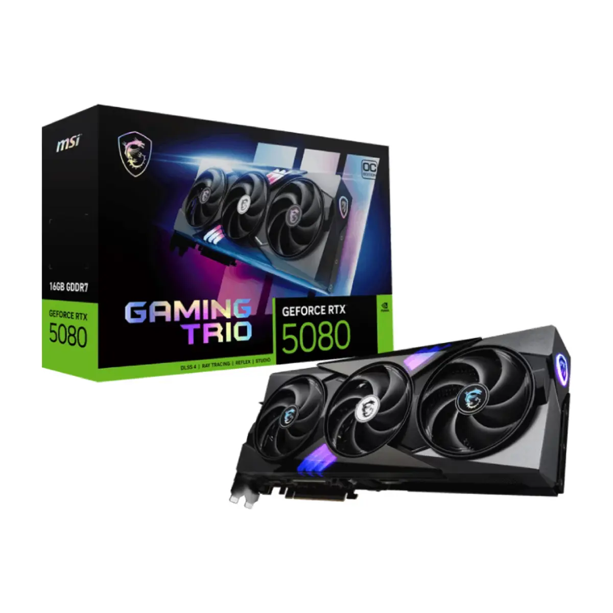 MSI GeForce RTX 5080 16G GAMING TRIO OC Graphics Card | 2 Years Warranty | Tax Free