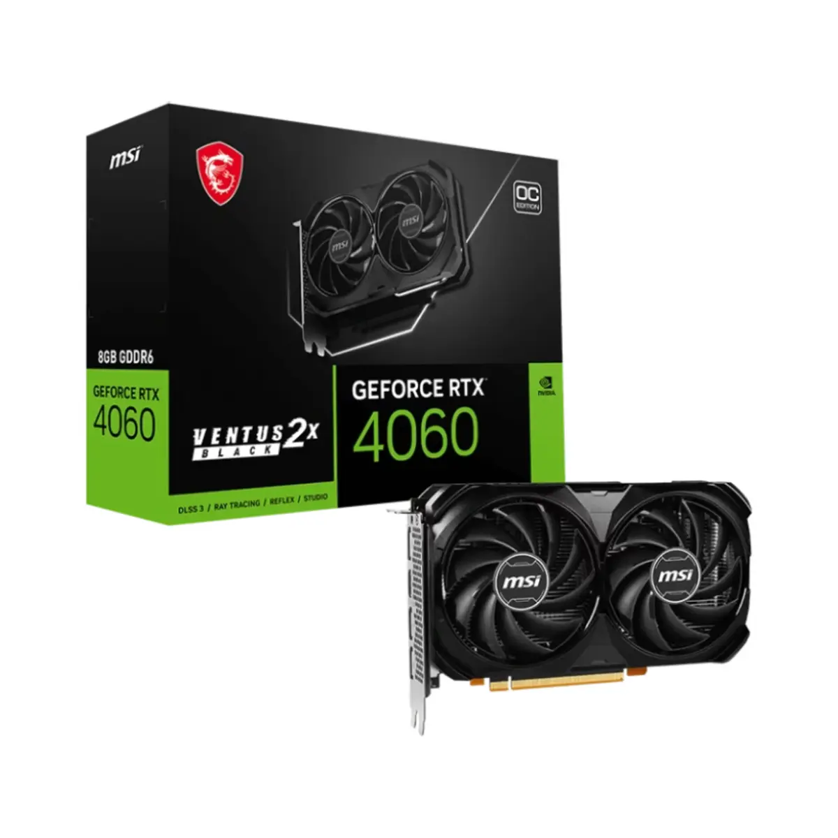 MSI GeForce RTX 4060 Ventus 2X 8GB OC | 912-V516-012 | Tax Free