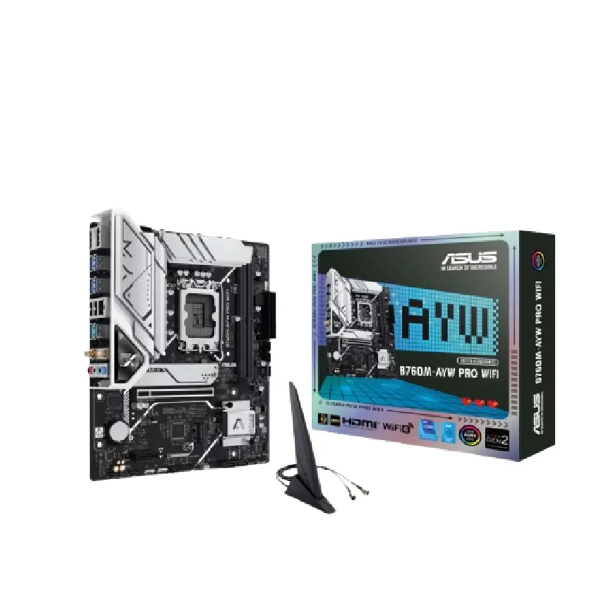 ASUS B760M-AYW PRO WIFI DDR5 mATX Motherboard | B760M-AYW-PRO-WIFI