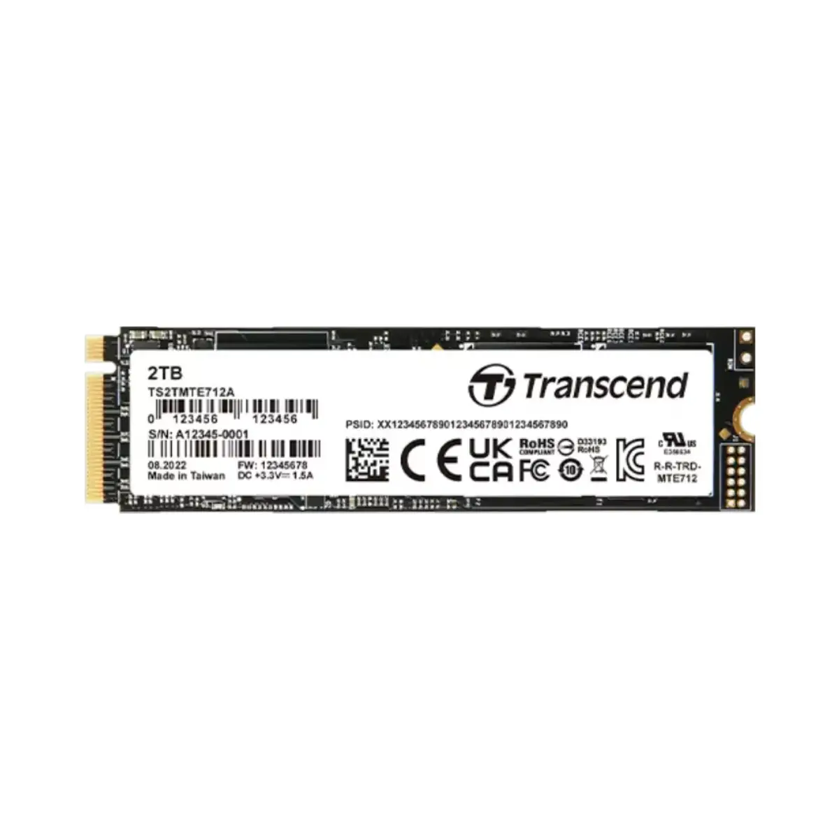 Transcend Enterprise SSD 2TB NVMe M.2 MTE712A | TS2TMTE712A | 3 Years Warranty