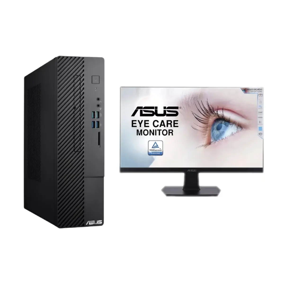 Asus Desktop + Asus 24″ VA24HE Monitor | i7 – 32GB – 1TB+256GB NVMe | 2 Years Warranty