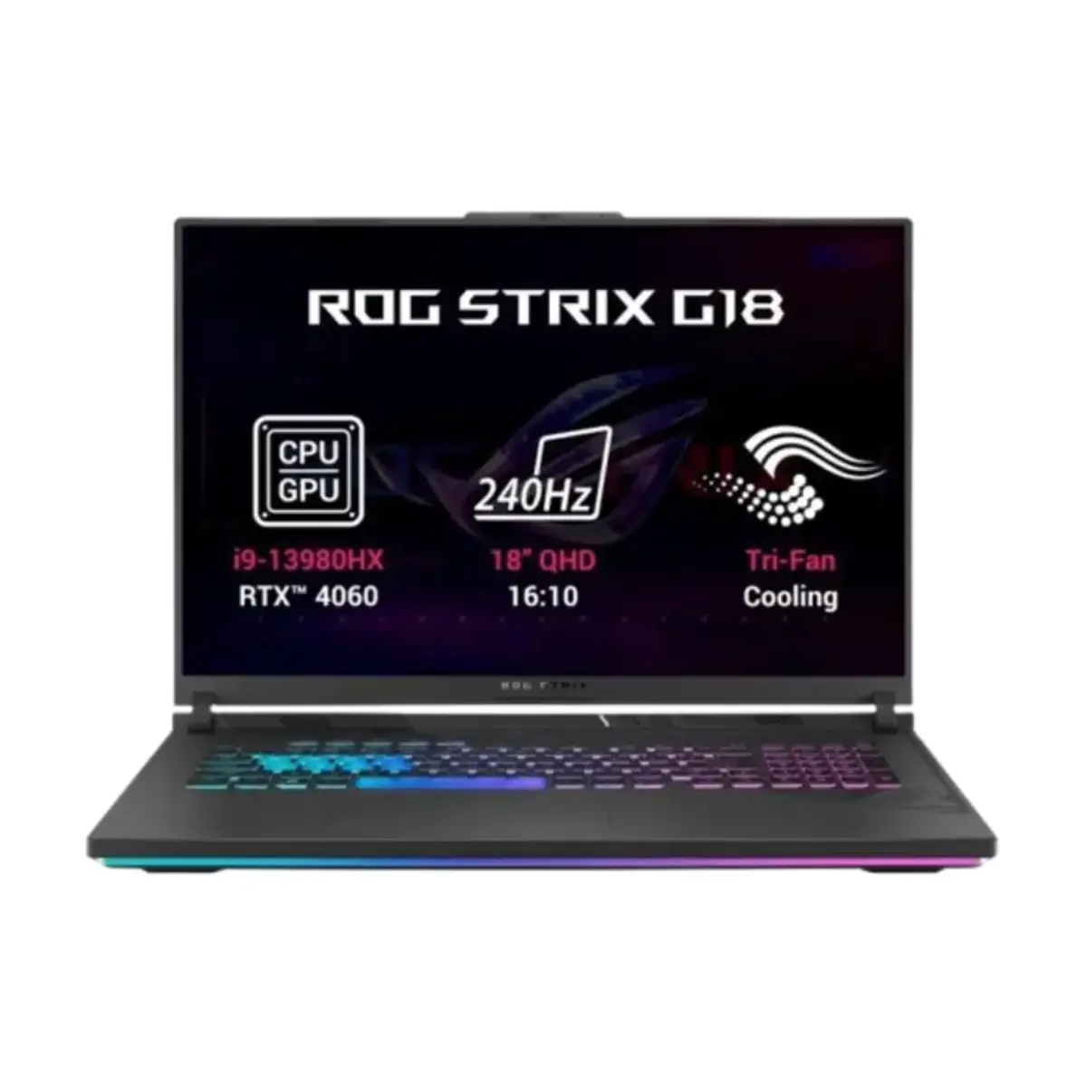 ASUS ROG Strix G18 | Core i9-13980HX – RTX 4060 – 16GB – 1TB NVMe – 18″ | 3 Years Warranty