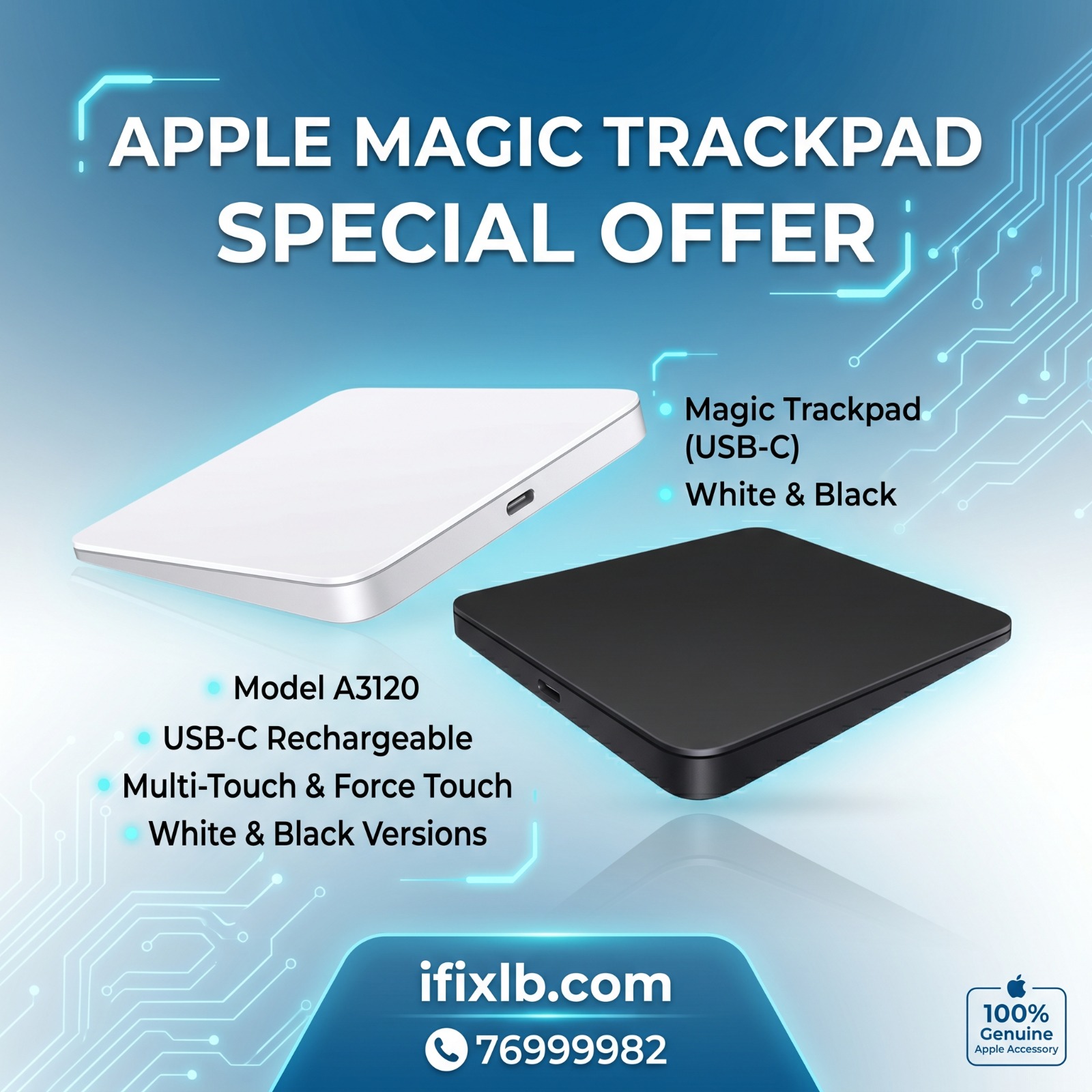 Apple Magic Trackpad (USB-C) A3120 | White & Black