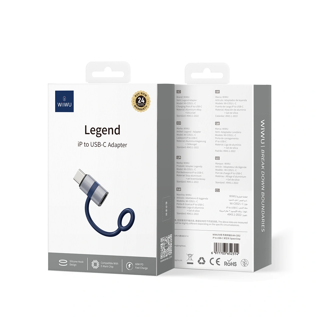 WiWU Wi-C052 A-C USB to Type-C PD Fast Charging Converter