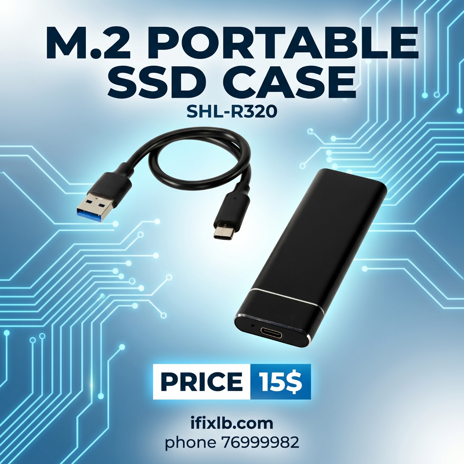 M.2 PORTABLE SSD CASE SHL-R320