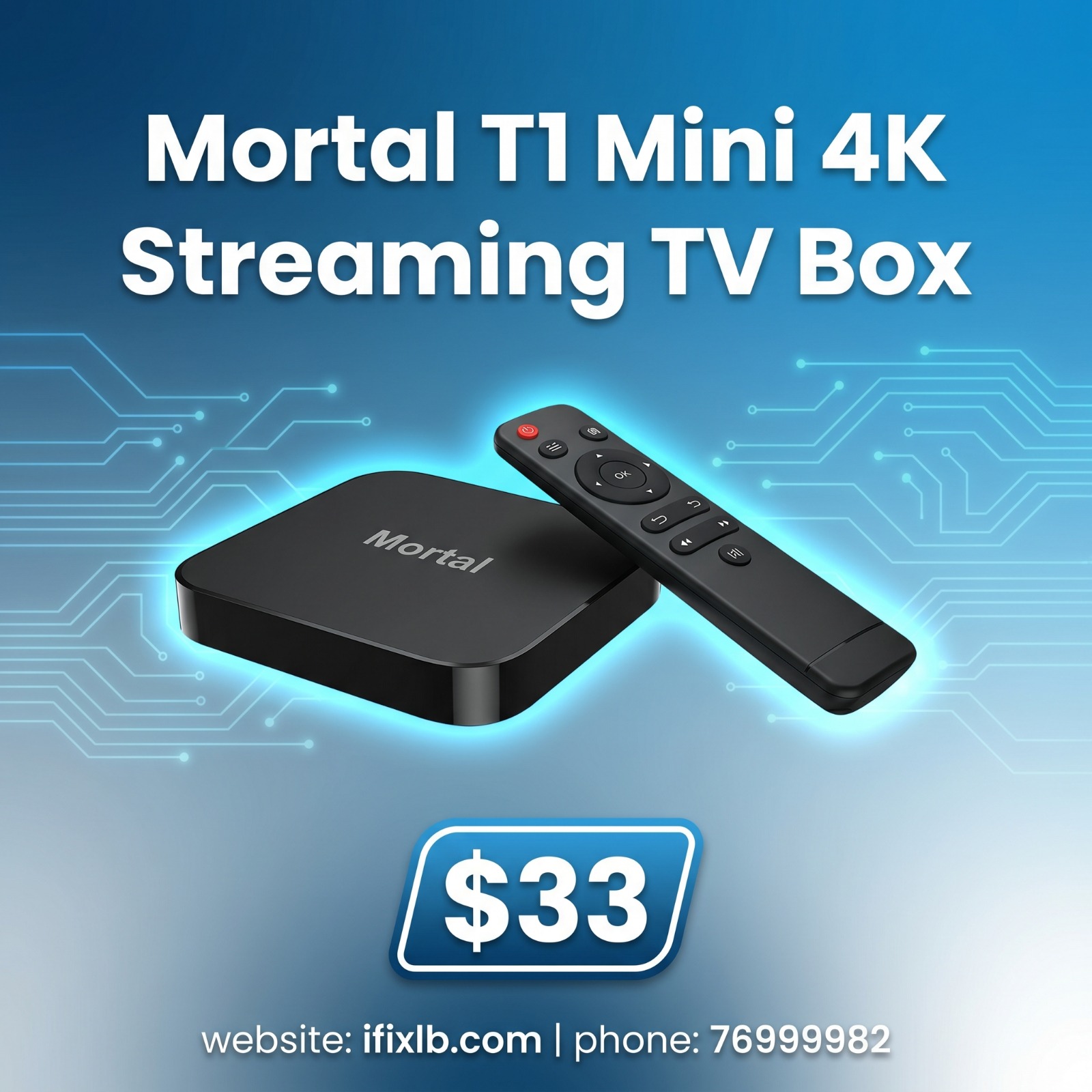 Mortal T1 Mini 4K Streaming TV Box
