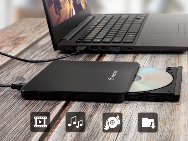 Transcend 8X Extra Slim External Portable DVD Writer