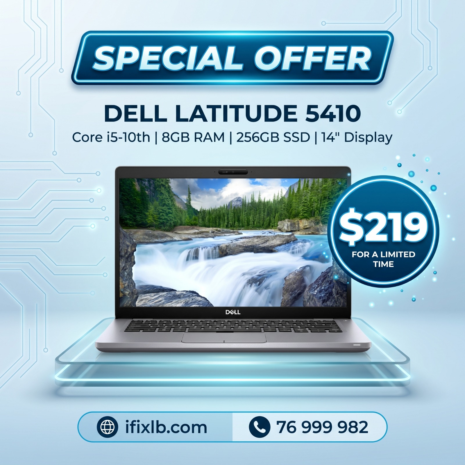 Dell Latitude 5410 – Core i5-10th / 8GB / 256GB – 14" – Pre-Owned