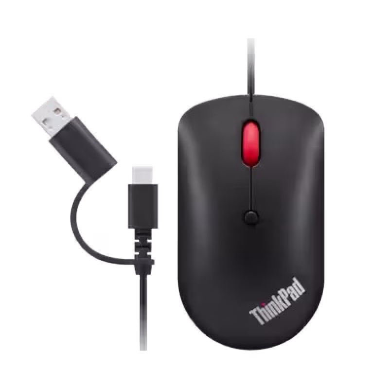 Lenovo ThinkPad USB-C Wired Compact Mouse | 4Y51D20850