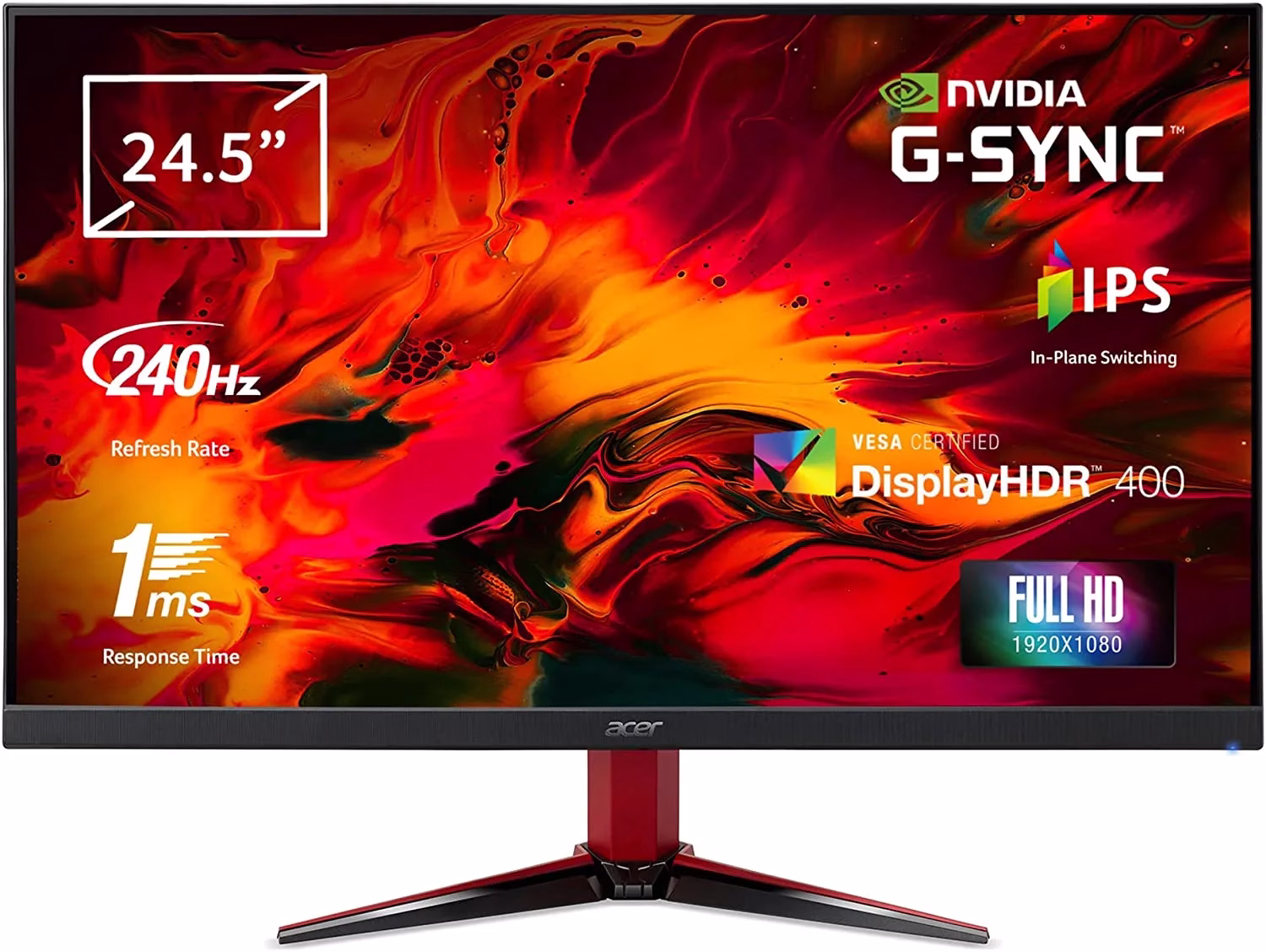 Acer Nitro VG252QX G-SYNC 24.5″, IPS Display FHD (1920×1080), 240Hz