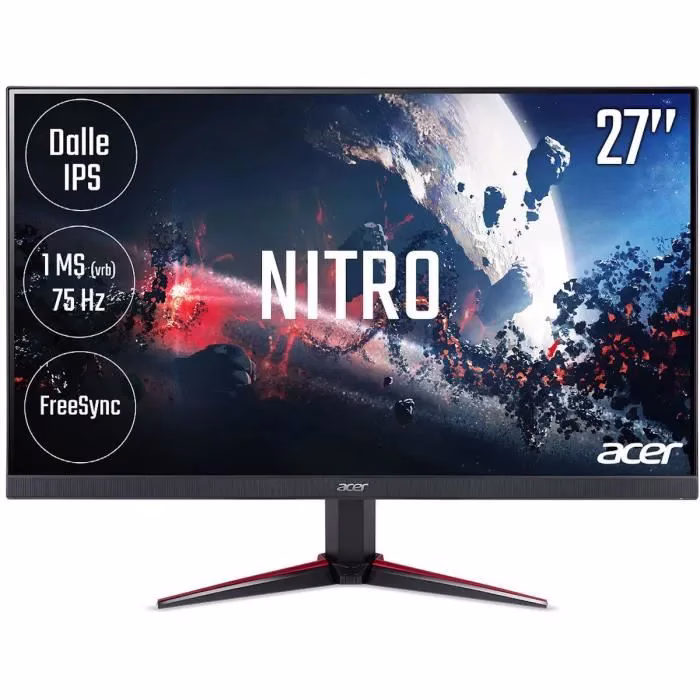 Acer Nitro VG270bmipx 27 Inch Full HD Gaming Monitor,Black/Red