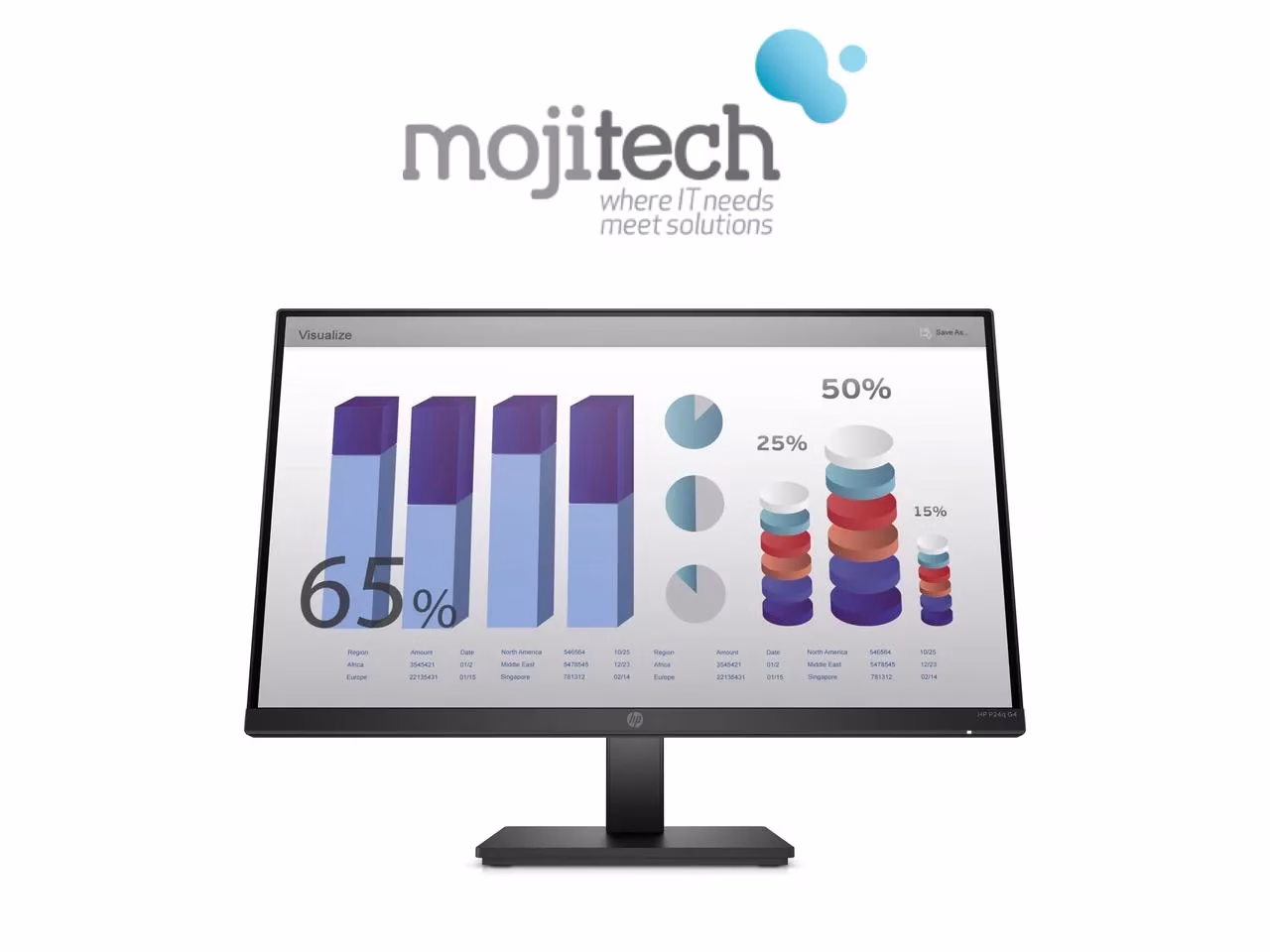 HP P24q G4 QHD Height Adjust Monitor 8MB10AA
