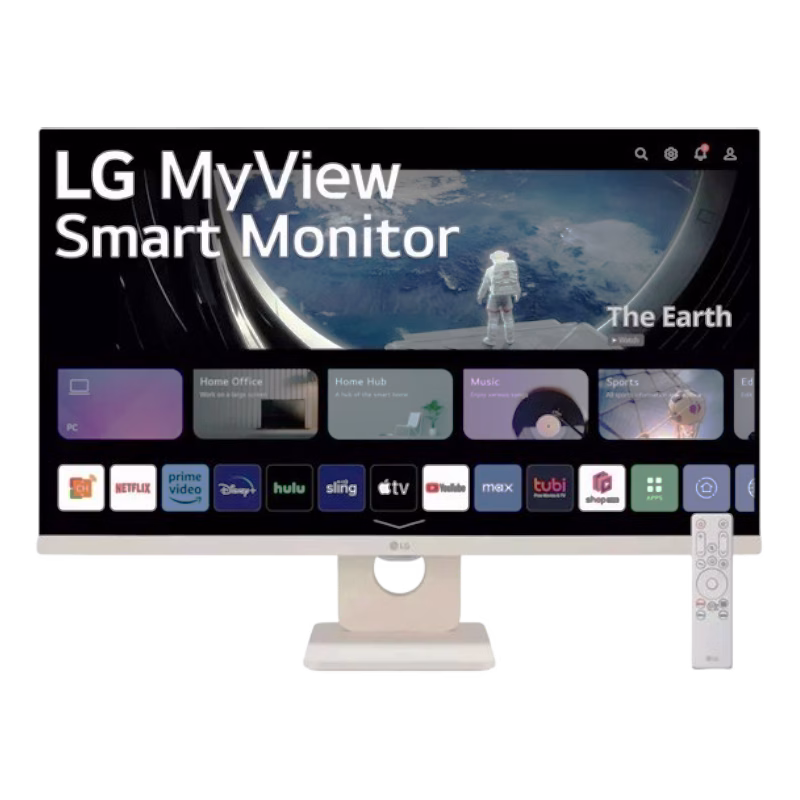 LG MyView Smart Monitor 27″ 60Hz with WebOS and Built-in Speakers | 27SR50F-W