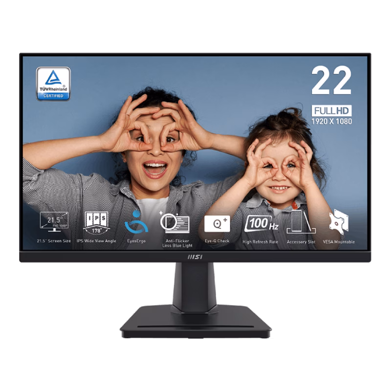 MSI Pro MP225 21.5″ 100Hz Business Monitor | 2 Years Warranty