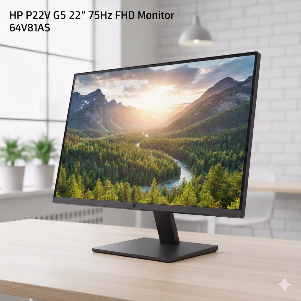 HP P22V G5 22″ 75Hz FHD Monitor | 64V81AS