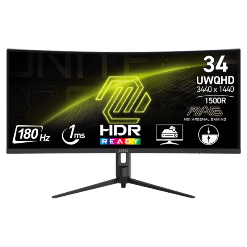 MSI MAG 342CQR E2 34″ 180Hz 4K Curved Gaming Monitor