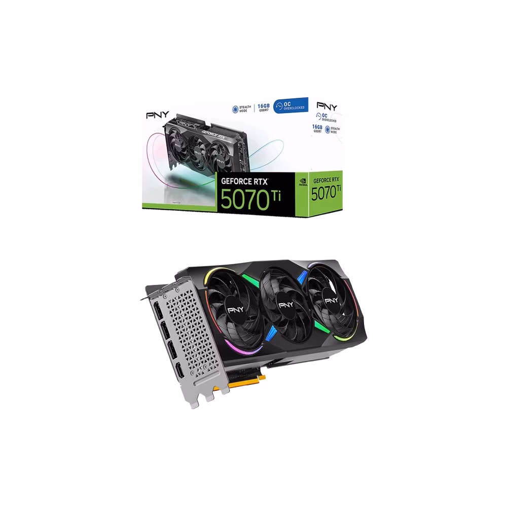 NVIDIA PNY GeForce RTX 5070Ti 16GB OC PCIE 5.0 | VCG5070T16TFXPB1