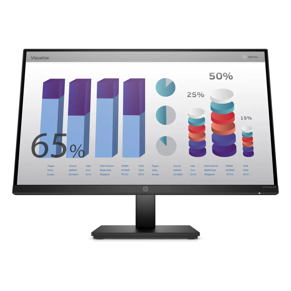 HP P24q G4 QHD Height Adjust Monitor 8MB10AA