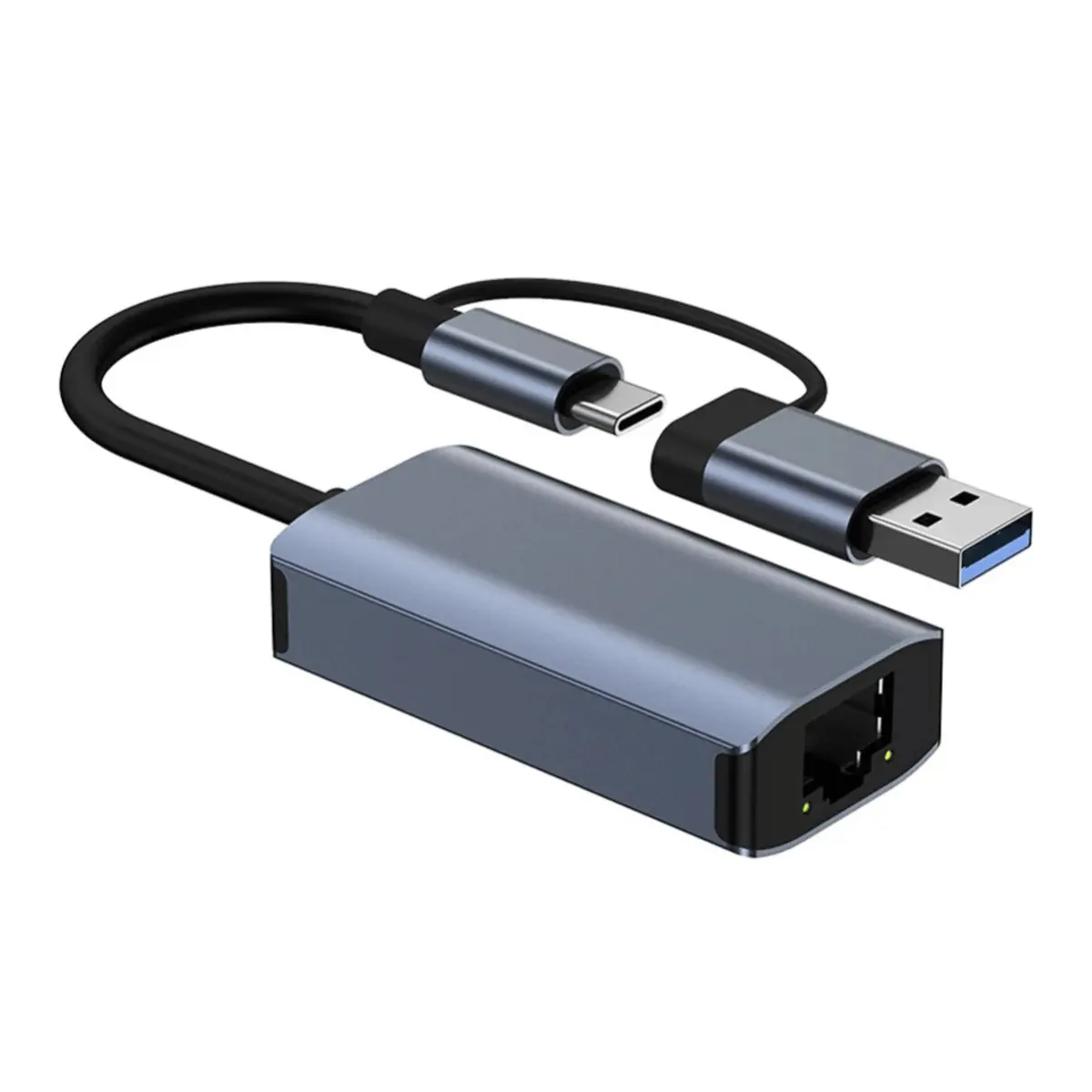 2-in-1 Type-C / USB 3.0 to Gigabit LAN Adapter – BYL-2207