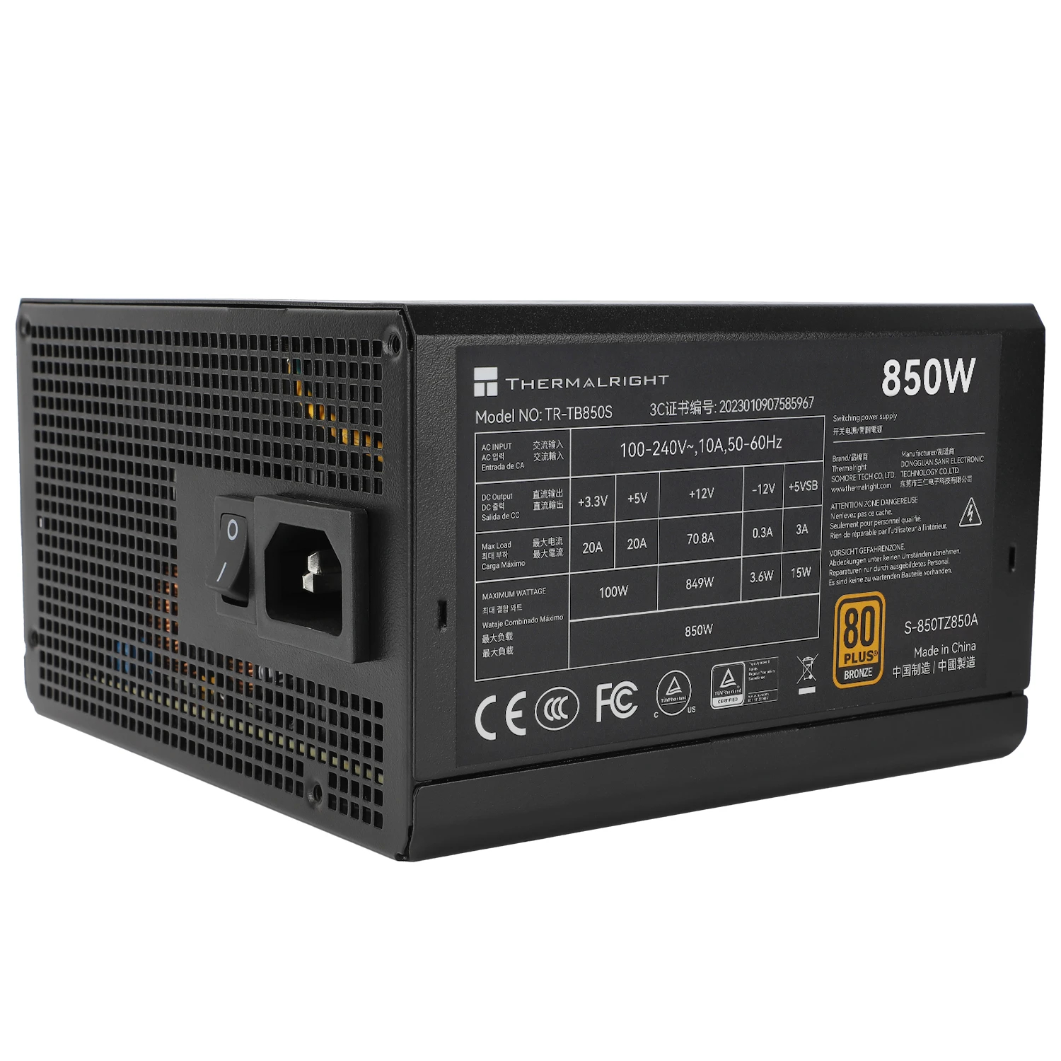 Thermalright TR-TB850S 850W Bronze PSU