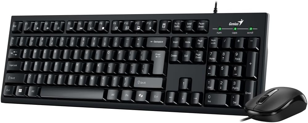 Genius KM-100SE – Wired Keyboard & Mouse Combo | USB | Full-Size 104 Keys